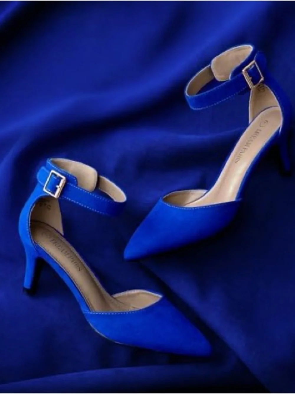 Dream Pairs Cobalt Blue Pointed Toe Ankle-Strap Pump